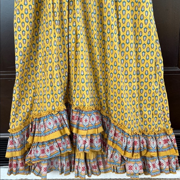 EUC April Cornell Alouette Hostess Dress Yellow Size Medium - Picture 8 of 11